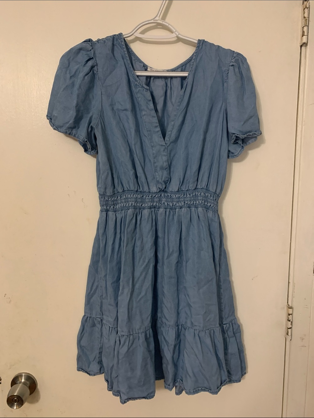 Blu Pepper Soft Blue Chambray Dress